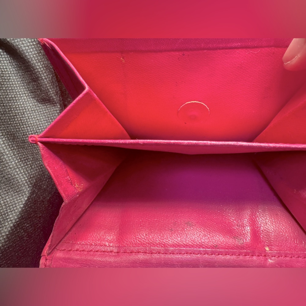 Yves Saint Laurent Pink YSL Wallet Logo Bifold Rare Saint Laurent Vintage YSL - Picture 8 of 12